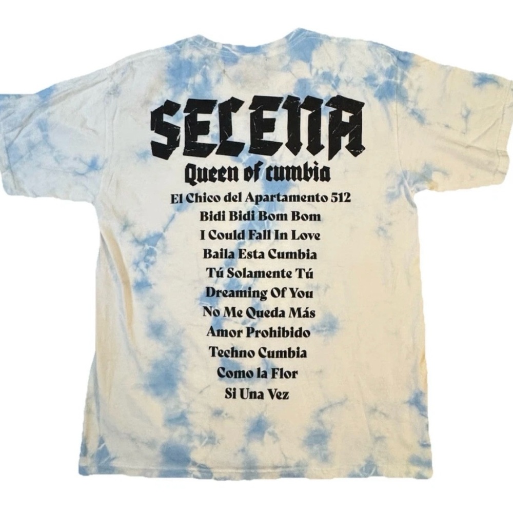 Selena Queen of Cumbia Tie Dye T Shirt Large Tour Style Graphic - Picture 3 of 9